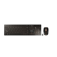 CHERRY DW 9100 SLIM keyboard Mouse included Universal RF Wireless + Bluetooth QWERTY English Black
