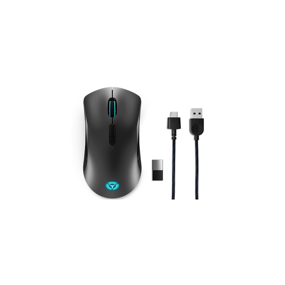 Lenovo Legion M600 Wireless Gaming mouse Ambidextrous RF Wireless + Bluetooth + USB Type-A Optical 16000 DPI Lenovo Legion M600 Wireless Gaming mouse Ambidextrous RF Wireless + Bluetooth + USB Type-A Optical 16000 DPI