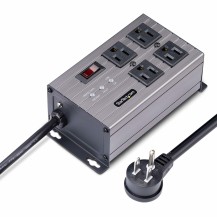 StarTech.com 4-Outlet Industrial Power Strip 125V/15A, EMI/RFI Isolation, Surge Protection, Mountable PDU, Attached 8ft/2.4m...