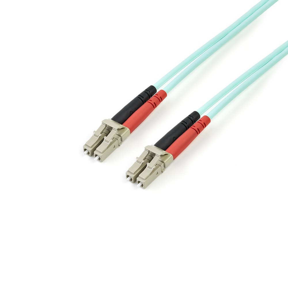 StarTech.com 3m (10ft) LC/UPC to LC/UPC OM4 Multimode Fiber Optic Cable, 50/125µm LOMMF/VCSEL Zipcord Fiber, 100G, Low...