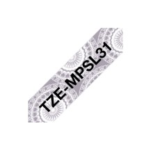 Brother TZE-MPSL31 label-making tape Black on silver