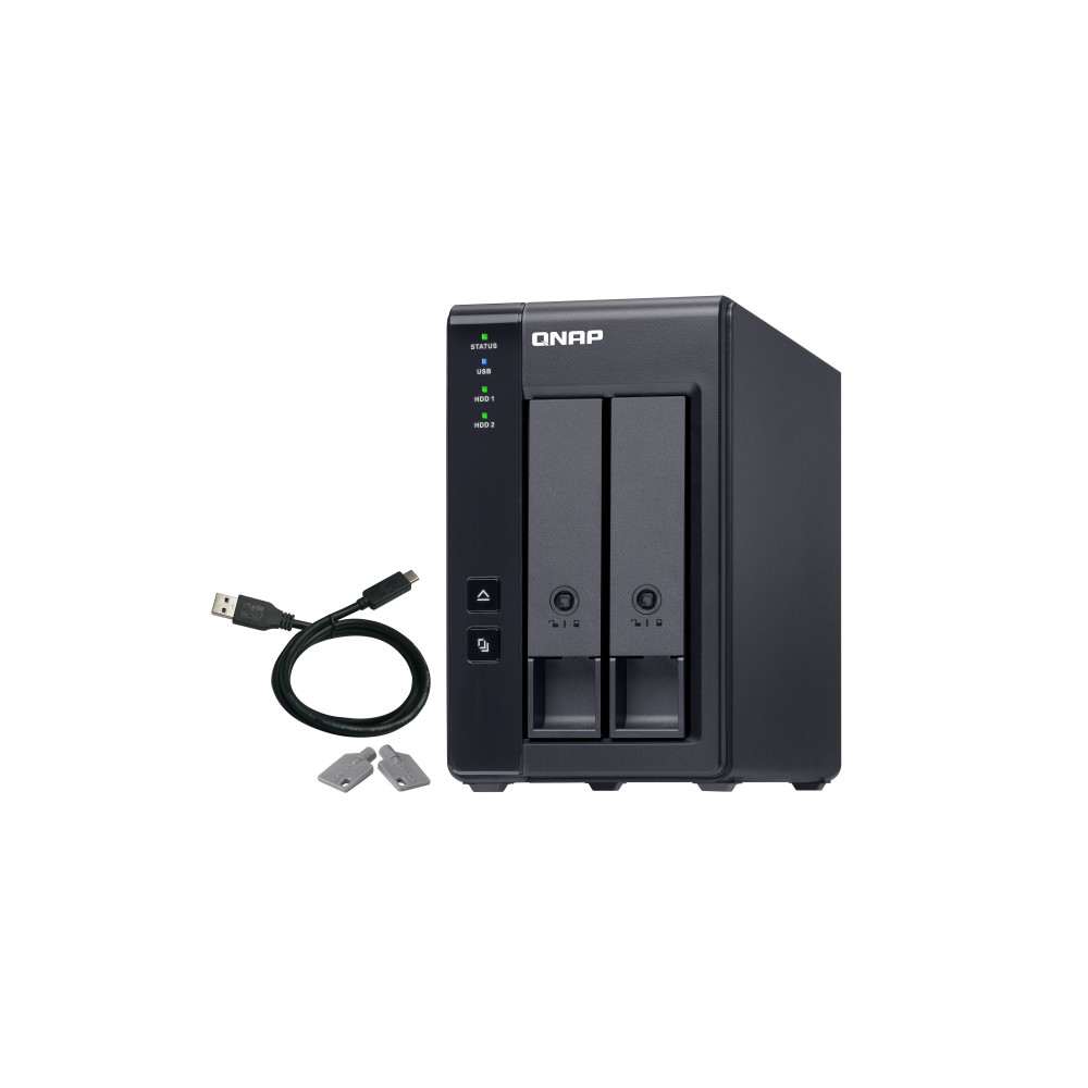 QNAP TR-002 storage drive enclosure HDD/SSD enclosure Black 2.5/3.5'