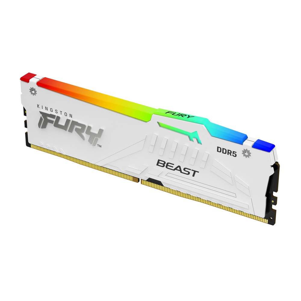 Kingston Technology FURY Beast 16GB 6000MT/s DDR5 CL36 DIMM White RGB EXPO Kingston Technology FURY Beast 16GB 6000MT/s DDR5 CL36 DIMM White RGB EXPO