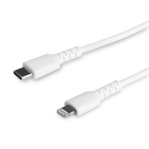 StarTech.com 6 foot (2m) Durable White USB-C to Lightning Cable - Heavy Duty Rugged Aramid Fiber USB Type C to Lightning...