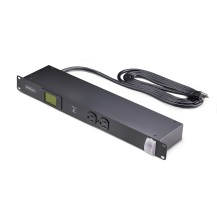 StarTech.com 12-Outlet Horizontal Rack Mount Metered PDU, 1U Server Power Strip w/Surge Protector, 125V/15A, 8ft (2.4m) Power...