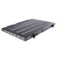 StarTech.com 1U 4-Post Adjustable Vented Server Rack Mount Shelf - 330lbs(150 kg) - 19.5 to 38in Adjustable Mounting Depth...