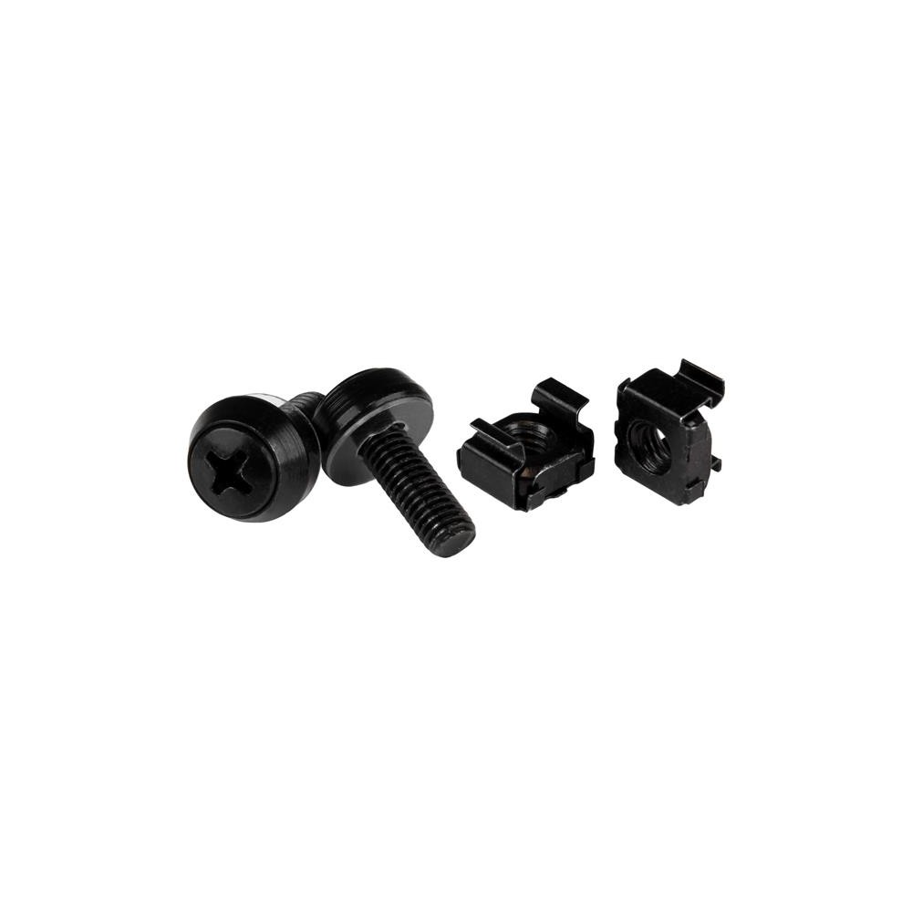 StarTech.com M6 x 12mm - Screws and Cage Nuts - 100 Pack, Black StarTech.com M6 x 12mm - Screws and Cage Nuts - 100 Pack, Black