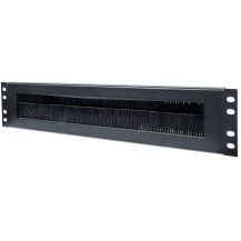 Intellinet 19' Cable Entry Panel, 2U, with Brush Insert, Black