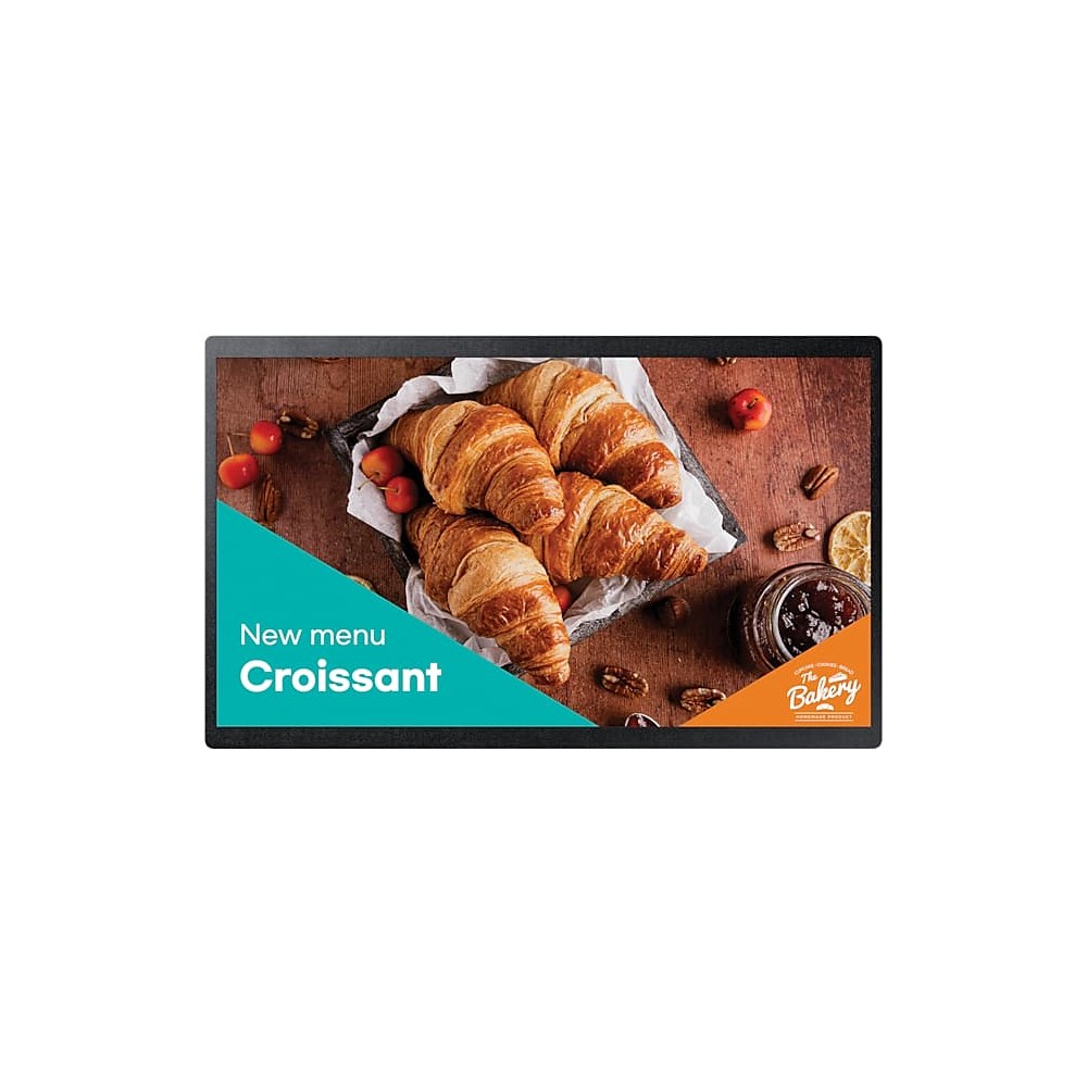 Samsung LH24QBCEBGC Digital signage flat panel 61 cm (24') LCD Wi-Fi 250 cd/m² Full HD Black Tizen 7.0