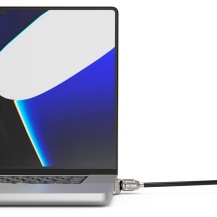 Compulocks Ledge Lock Adapter for MacBook Pro 16' M1, M2 & M3 with Keyed Cable Lock Silver