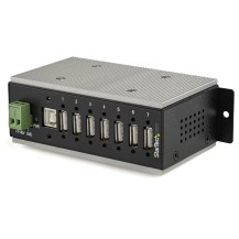 StarTech.com 7-Port USB 2.0 Hub - Metal Industrial USB-A Hub with ESD & 350W Surge Protection - Extended Operating Temp -40...