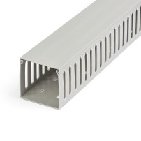 StarTech.com Open Slot Cable Management Raceway with Cover, 3'(75mm)W x 3'(75mm)H - 6.5ft(2m) length - 1/4'(8mm) Slots, PVC...