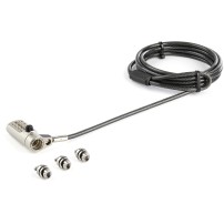 StarTech.com 6.5' (2m) 3-in-1 Universal Laptop Cable Lock - 4-Digit Combination Laptop/Desktop Security Cable Lock Compatible...