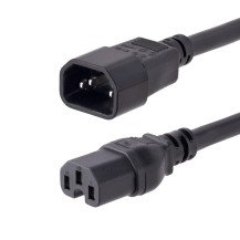 StarTech.com 10ft (3m) Heavy Duty Extension Cord, C14 to C15 Extension Cord, 15A 125V, 14AWG, Heavy Gauge Power Extension...