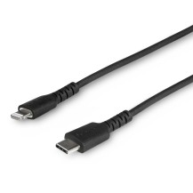 StarTech.com 3 foot (1m) Durable Black USB-C to Lightning Cable - Heavy Duty Rugged Aramid Fiber USB Type C to Lightning...