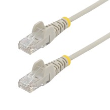 StarTech.com 20ft Gray Slim CAT6 Ethernet Cable, Snagless, 100W PoE, UTP, LSZH, 28AWG Pure Bare Copper Wire, Slim RJ45...