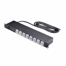 StarTech.com 8-Outlet Horizontal Rack Mount PDU, 1U Power Strip, Individual Outlet On/Off Switches with Covers, 15A Circuit...