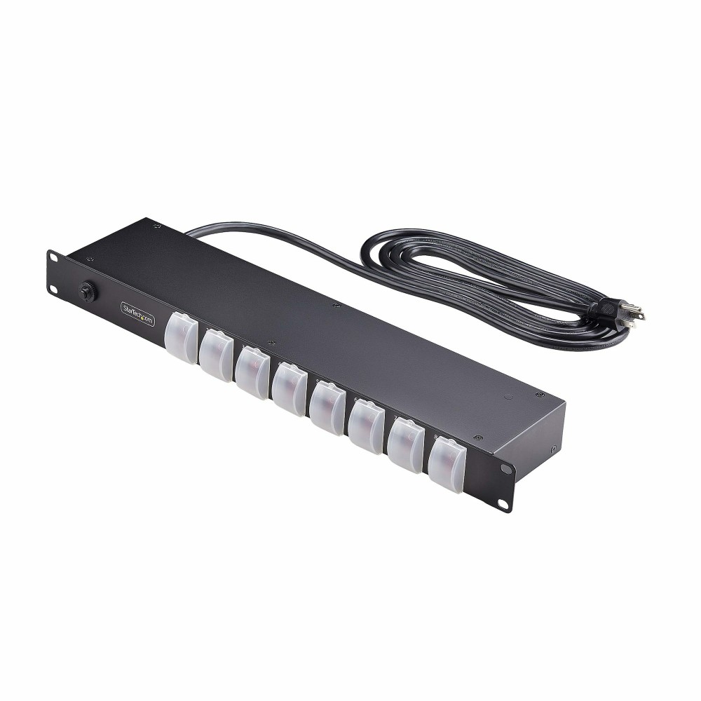 StarTech.com 8-Outlet Horizontal Rack Mount PDU, 1U Power Strip, Individual Outlet On/Off Switches with Covers, 15A Circuit... StarTech.com 8-Outlet Horizontal Rack Mount PDU, 1U Power Strip, Individual Outlet On/Off Switches with Covers, 15A Circuit...