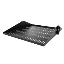 StarTech.com 2U Server Rack Shelf, Center Mounted Universal Vented Rackmount Cantilever Tray for 19' Network Equipment Rack...