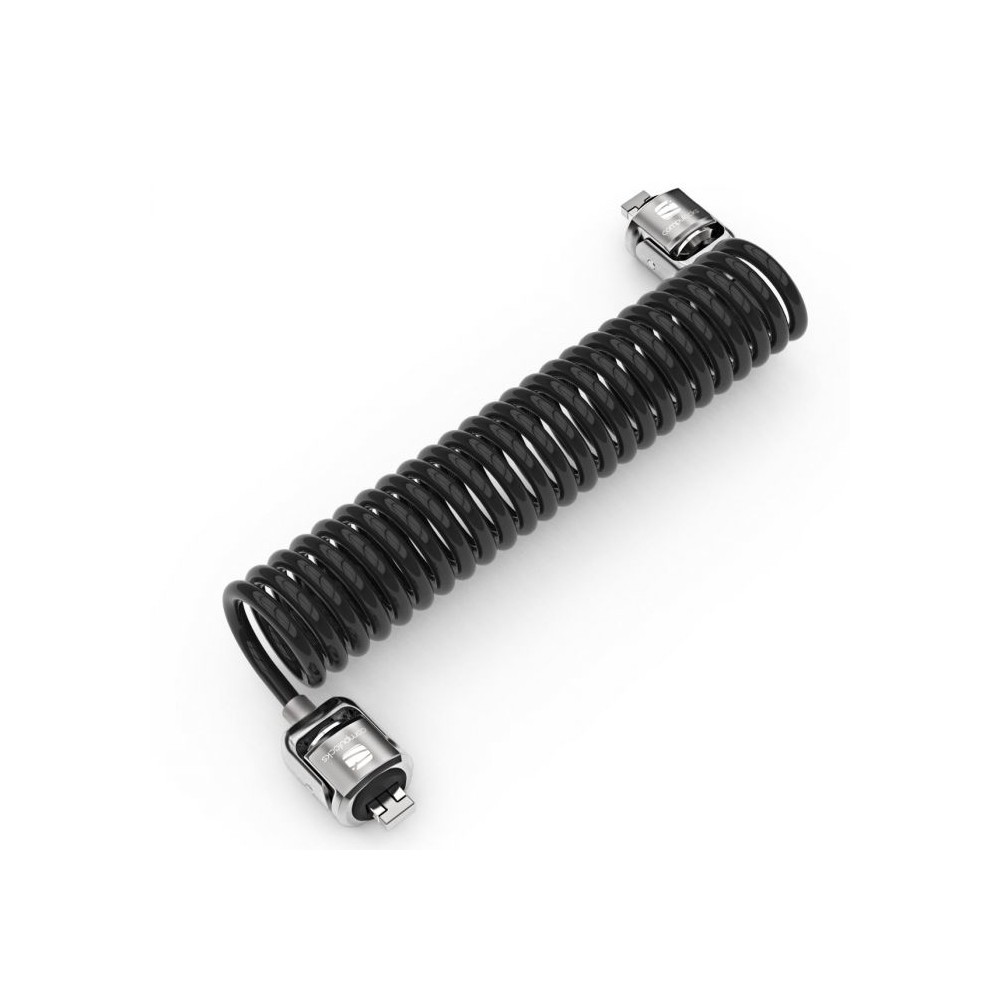 Compulocks Dual Head Coiled T-bar Security Keyed Cable Lock