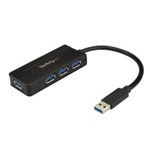 StarTech.com 4 Port USB 3.0 Hub (SuperSpeed 5Gbps) with Fast Charge – Portable USB 3.1 Gen 1 Type-A Laptop/Desktop Hub - USB...