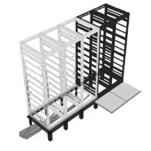 Middle Atlantic Products Raised Floor Support Angles 3 Bay for BGR 27'/32'