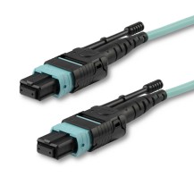 StarTech.com 1m (3ft) MTP(F)/PC OM3 Multimode Fiber Optic Cable, 12F Type-A, OFNP Plenum, 50/125µm LOMMF, 40G Networks, Low...