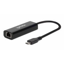 Manhattan USB-C to 2.5GBASE-T Gigabit (10/100/1000 Mbps & 2.5 Gbps) RJ45 Network Adapter, Multi-Gigabit Ethernet, Black...
