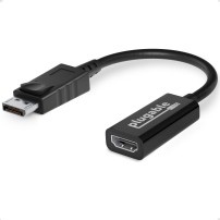 Plugable Technologies Active DisplayPort to HDMI Adapter, Uni-Directional, Driverless, Adapts Any Full-Sized DP Port to...