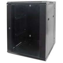 Intellinet 19' Network Cabinet - Wall Mount (Double Section Hinged Swing Out), 15U, 550mm Deep, Black, Assembled, Max 30kg...