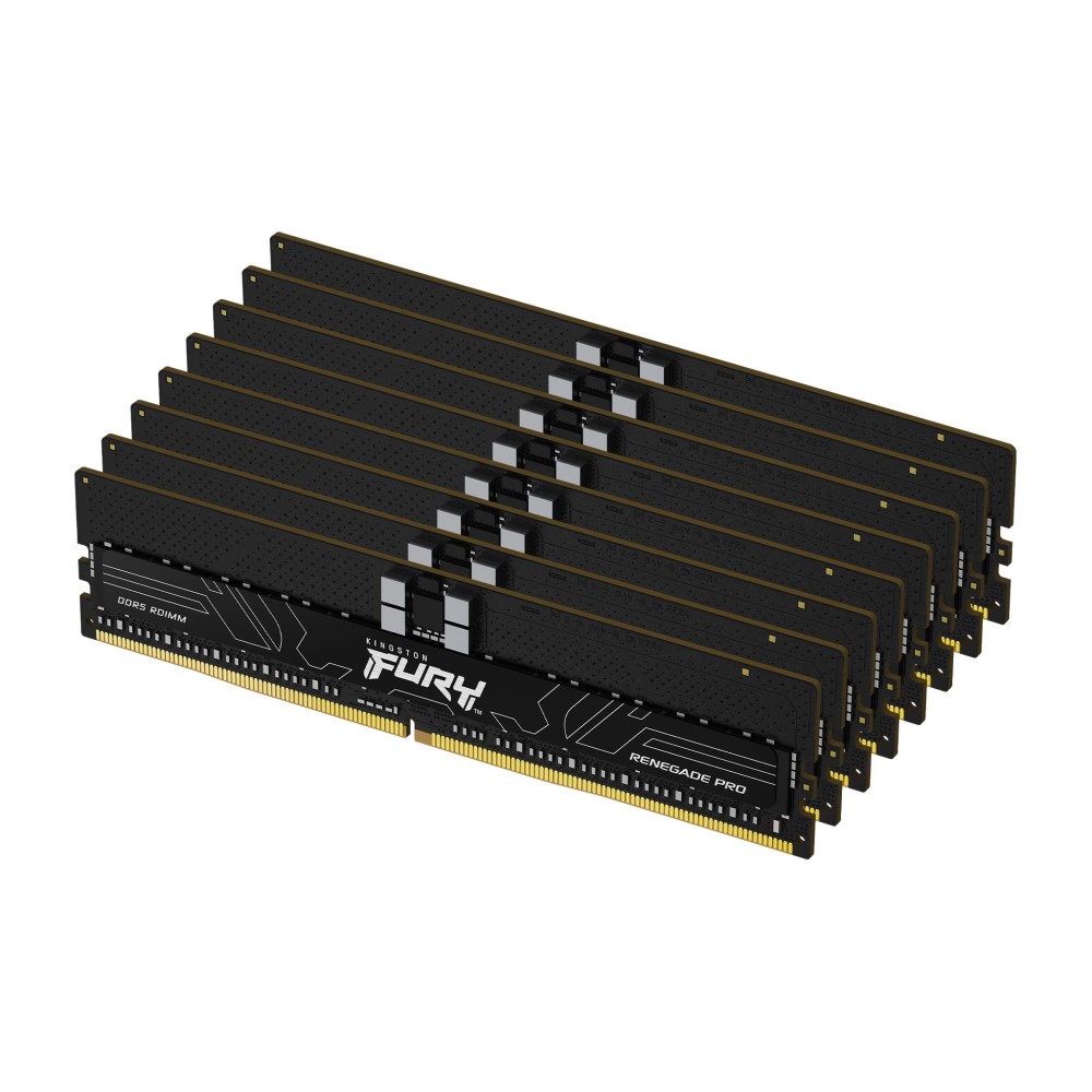 Kingston Technology FURY 128GB 6400MT/s DDR5 ECC Reg CL32 DIMM (Kit of 8) Renegade Pro EXPO