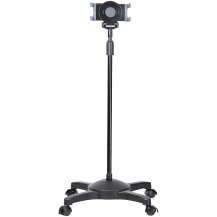 StarTech.com Mobile Tablet Stand with Lockable Wheels - Height Adjustable Cart - Universal Rolling Floor Stand for Tablets...