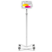 Compulocks iPad 10.2' Space Enclosure Medical Rolling Cart Extended White