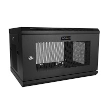 StarTech.com 2-Post 6U Wall Mount Network Cabinet with 1U Shelf, 19' Wall-Mounted Server Rack for Data / Networking / AV /...