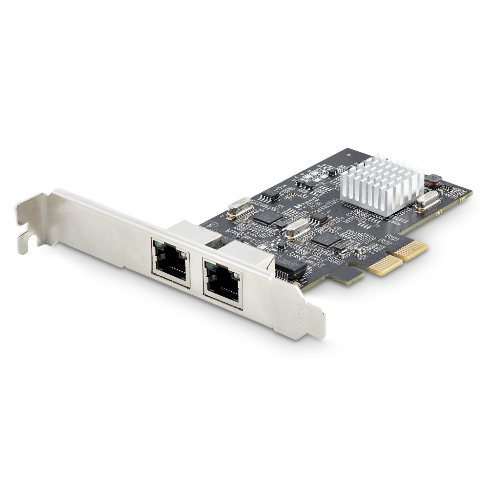 StarTech.com 2-Port 2.5Gbps NBASE-T PCIe Network Card, Intel I225-V, Dual-Port Computer Network Card, Multi-Gigabit NIC, PCI...