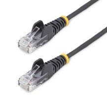 StarTech.com 20ft Black Slim CAT6 Ethernet Cable, Snagless, 100W PoE, UTP, LSZH, 28AWG Pure Bare Copper Wire, Slim RJ45...