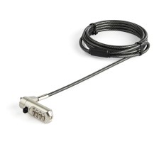StarTech.com 6.5' (2m) Laptop Cable Lock - Nano Slot Compatible 4 Digit Combination Security Cable Lock - Serialized Anti...