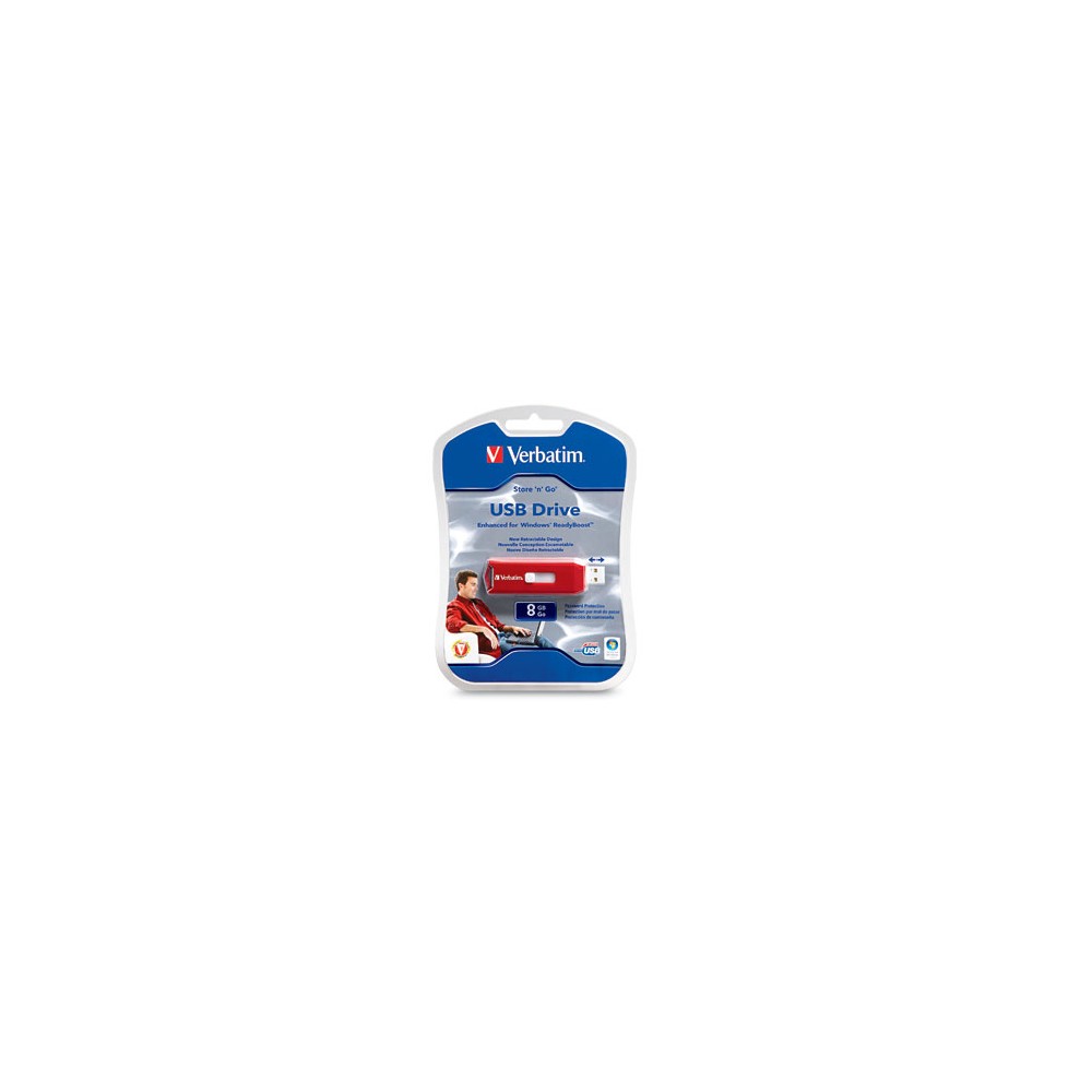 Verbatim 8GB Store 'n' Go USB flash drive USB Type-A 2.0 Red Verbatim 8GB Store 'n' Go USB flash drive USB Type-A 2.0 Red