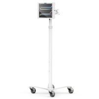 Compulocks iPad Pro M4 13' (2024), Apex Enclosure Rolling Cart - Rise Freedom Extended White