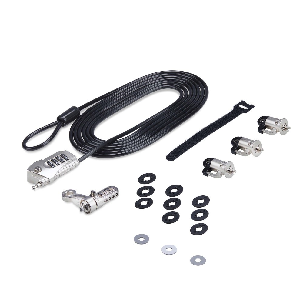 StarTech.com Laptop/Desktop & Peripheral Lock Kit, Theft-Deterring Security Lock, K-Slot, 9.8ft (3m) Steel Cable, 3x Devices...