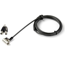 StarTech.com 6.5' (2m) 3-in-1 Universal Laptop Cable Lock - Keyed Laptop/Desktop Security Cable Lock Compatible w/ K-Slot...