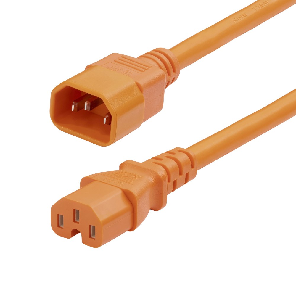 StarTech.com 6ft (1.8m) Heavy Duty PDU Power Cord, C14 to C15, 15A 250V, 14AWG, Orange PDU Power Cable, C14 to C15 Heavy... StarTech.com 6ft (1.8m) Heavy Duty PDU Power Cord, C14 to C15, 15A 250V, 14AWG, Orange PDU Power Cable, C14 to C15 Heavy...