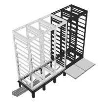 Middle Atlantic Products RIB Series Riser Bases 4 bay Freestanding rack Black