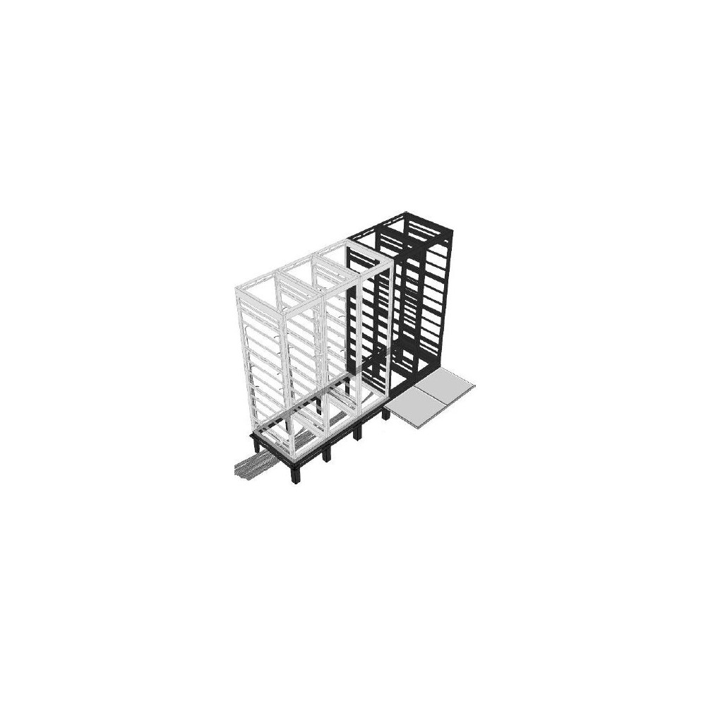 Middle Atlantic Products RIB Series Riser Bases 4 bay Freestanding rack Black Middle Atlantic Products RIB Series Riser Bases 4 bay Freestanding rack Black