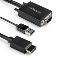 StarTech.com 2m VGA to HDMI Converter Cable with USB Audio Support & Power - Analog to Digital Video Adapter Cable to connect...