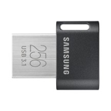 Samsung FIT Plus USB flash drive 256 GB USB Type-A 3.2 Gen 1 (3.1 Gen 1) Black, Stainless steel
