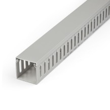 StarTech.com Open Slot Cable Management Raceway with Cover, 2'(50mm)W x 2'(50mm)H - 6.5ft(2m) length - 1/4'(8mm) Slots, PVC...