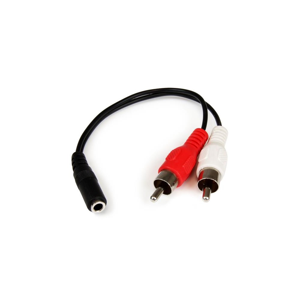 StarTech.com 6in Stereo Audio Cable - 3.5mm Female to 2x RCA Male