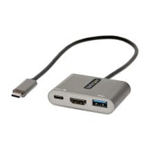 StarTech.com USB C Multiport Adapter, USB-C to HDMI 4K Video, 100W PD Pass-Through, USB 3.0 Hub 5Gbps (1xType-C/1xA), USB-C...