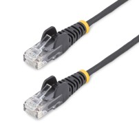 StarTech.com 10 ft. CAT6 Ethernet Cable - Slim - Snagless RJ45 Connectors - Black